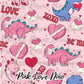 Pink Love Dino