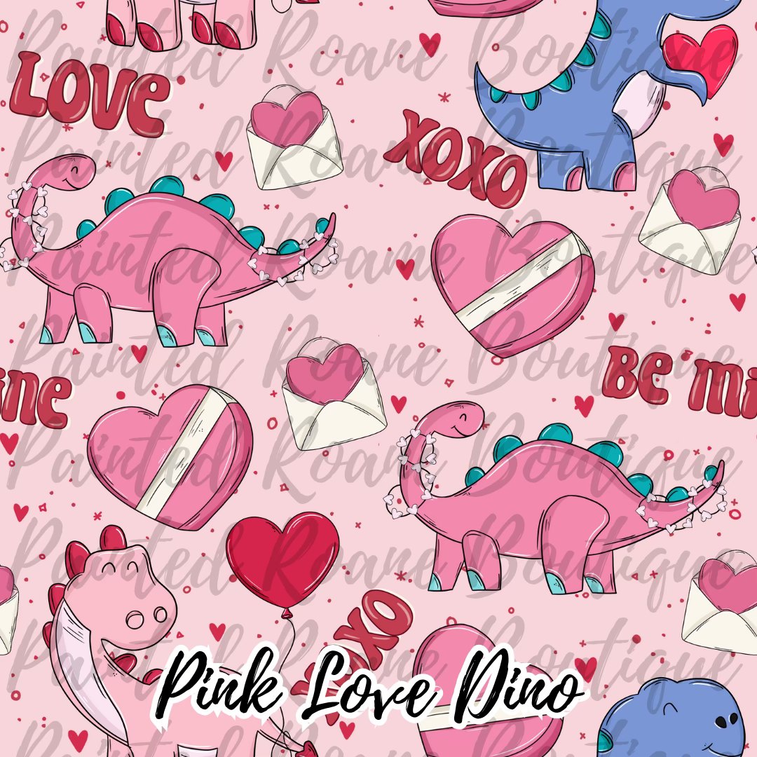 Pink Love Dino