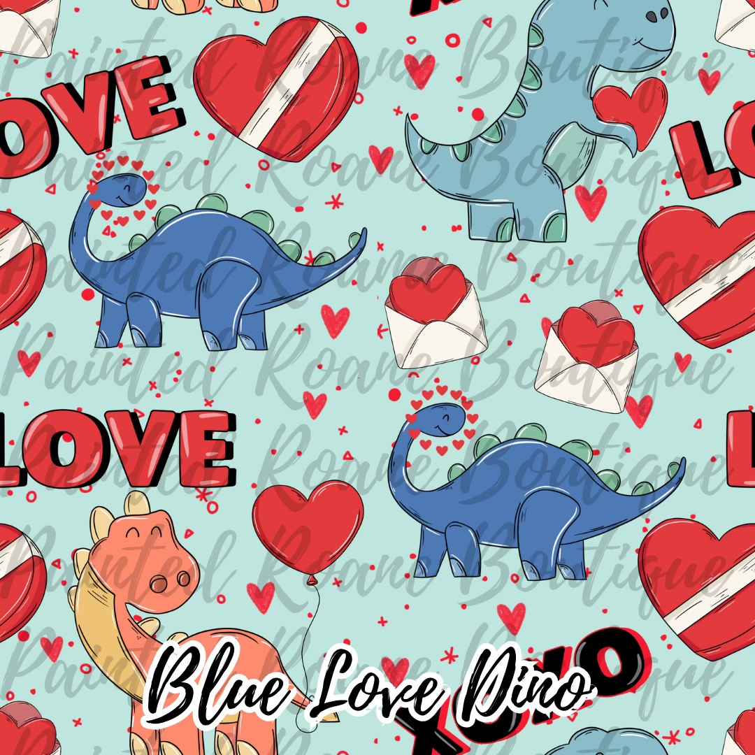 Blue Love Dino